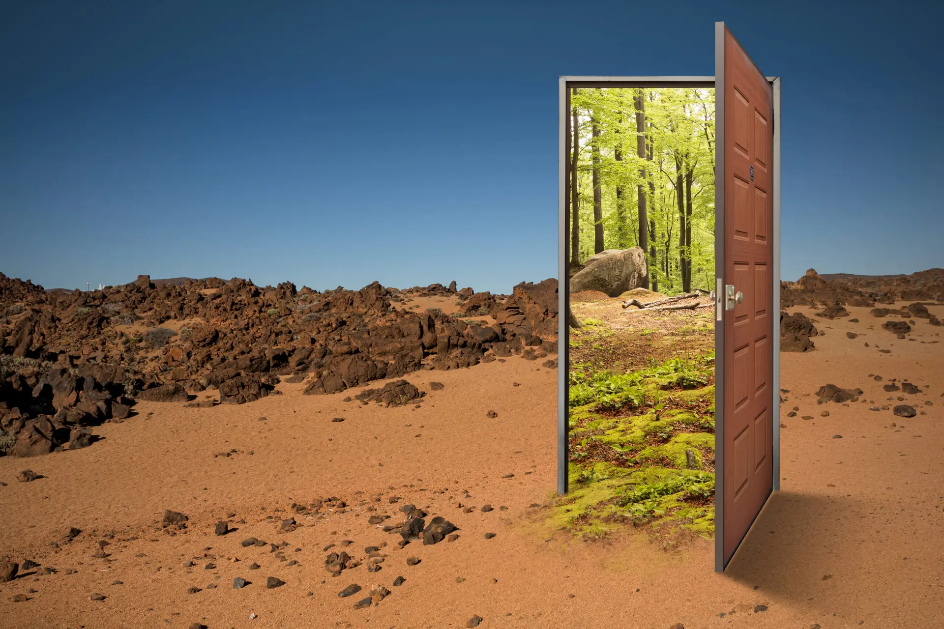 door-opening-new-world-composition